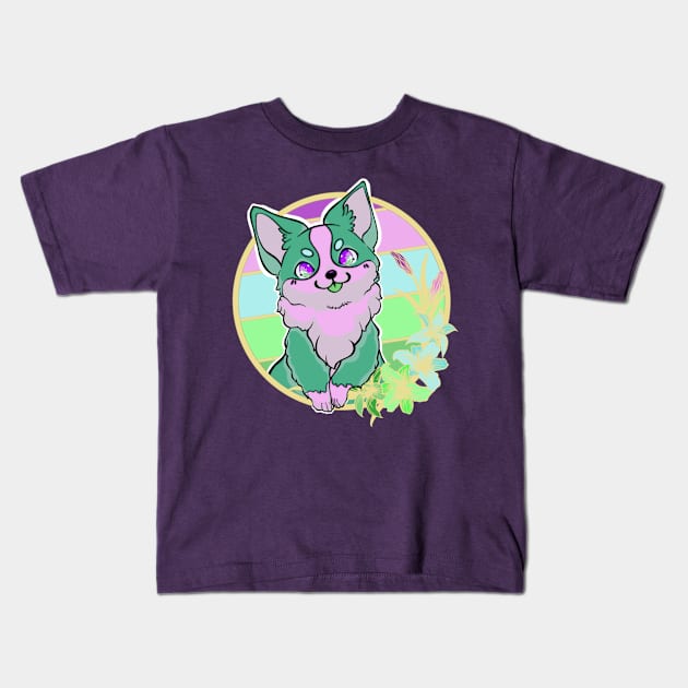 Toric corgi (w/o symbol) Kids T-Shirt by ThBlkBirdDaliah